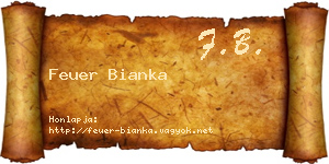 Feuer Bianka névjegykártya