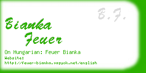 bianka feuer business card